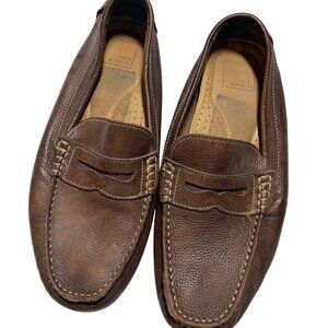 14th & Union Brown Leather Mens Loafers Size 8M‎ Slip-On Shoes